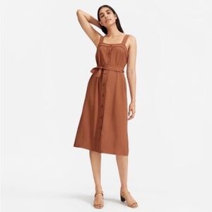 Everlane Goweave picnic dress 8 burnt caramel